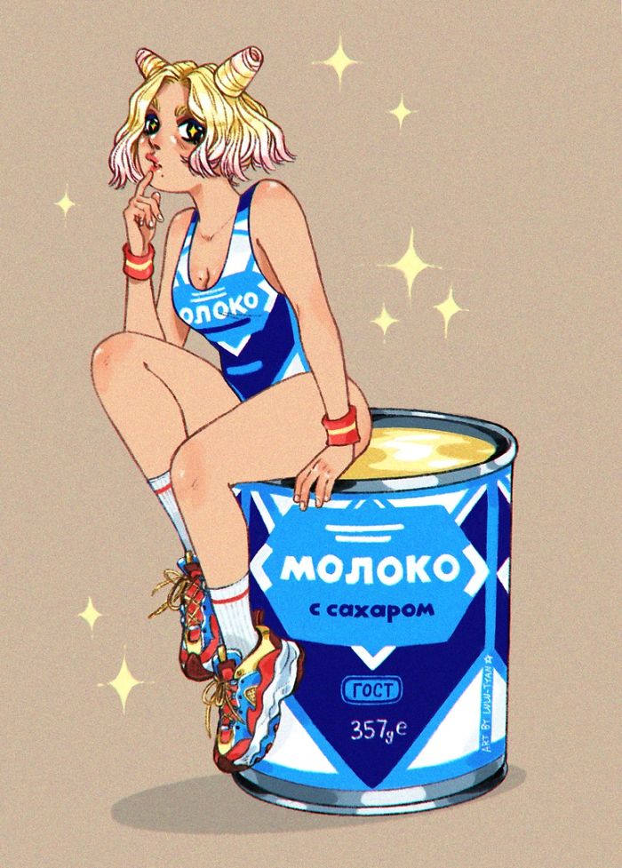 This Illustrator Turned Famous Products In Russia Into Girls