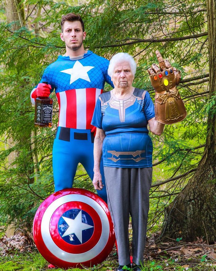 93-Year-Old Grandma & Her Grandson Dress-Up In Ridiculous Outfits, And People Love It (30 Pics)