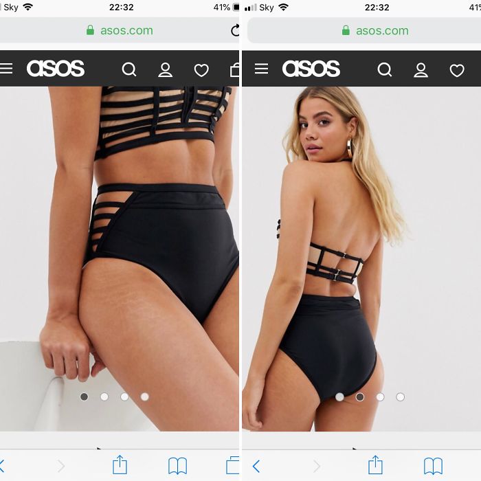 Asos Keeping It Real With Cellulite And “Back Fat”.