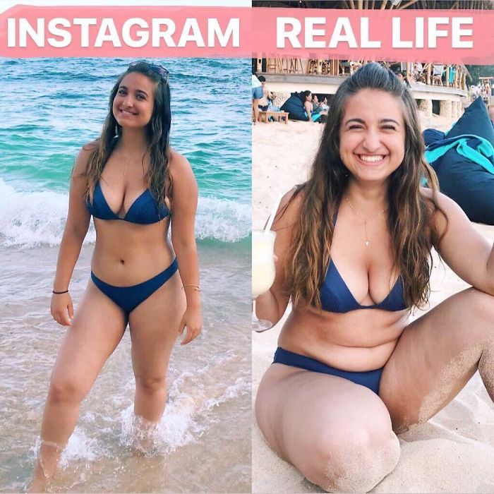 A Great Positive Example Of The Difference Between A Posed Body For Instagram And That Same Body Moments Later Once The Camera Is Done!