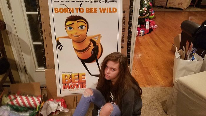 My Sister Got A Bee Movie Poster For Christmas. She Hates It