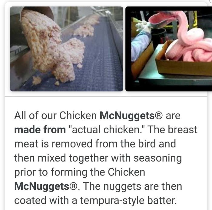 When Looking Up What McNuggets Are Made Of