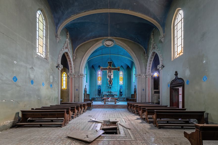 A Ruined And Abandoned Church (Italy)