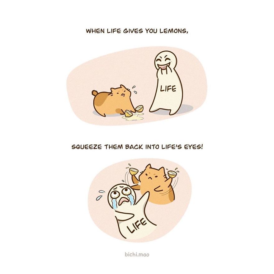 Artist Illustrates Cats With Attitude In Wacky Daily Life Scenarios!