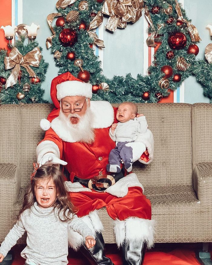 Took The Kids To Meet Santa Yesterday And, As You Can See, It Went Amazing