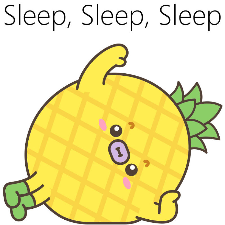 Cute Pineapple's Reminder For People To Chill And Sleep More