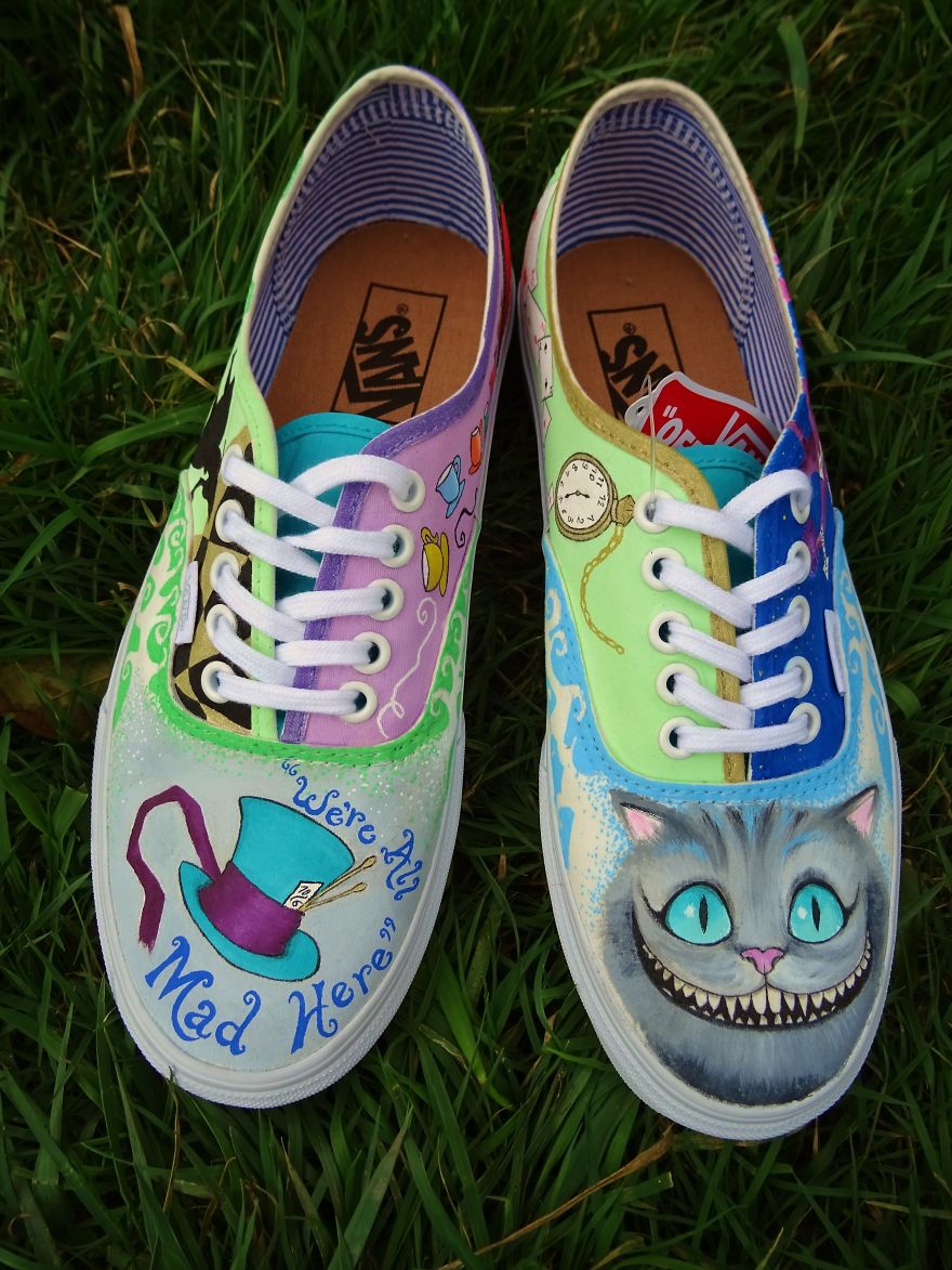 Alice In Wonderland Vans Shoes