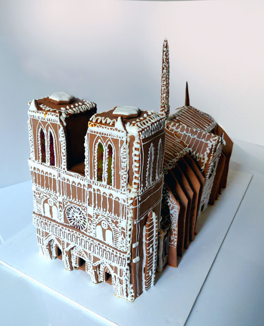 I Made A Gingerbread House Of Notre Dame De Paris For This Christmas