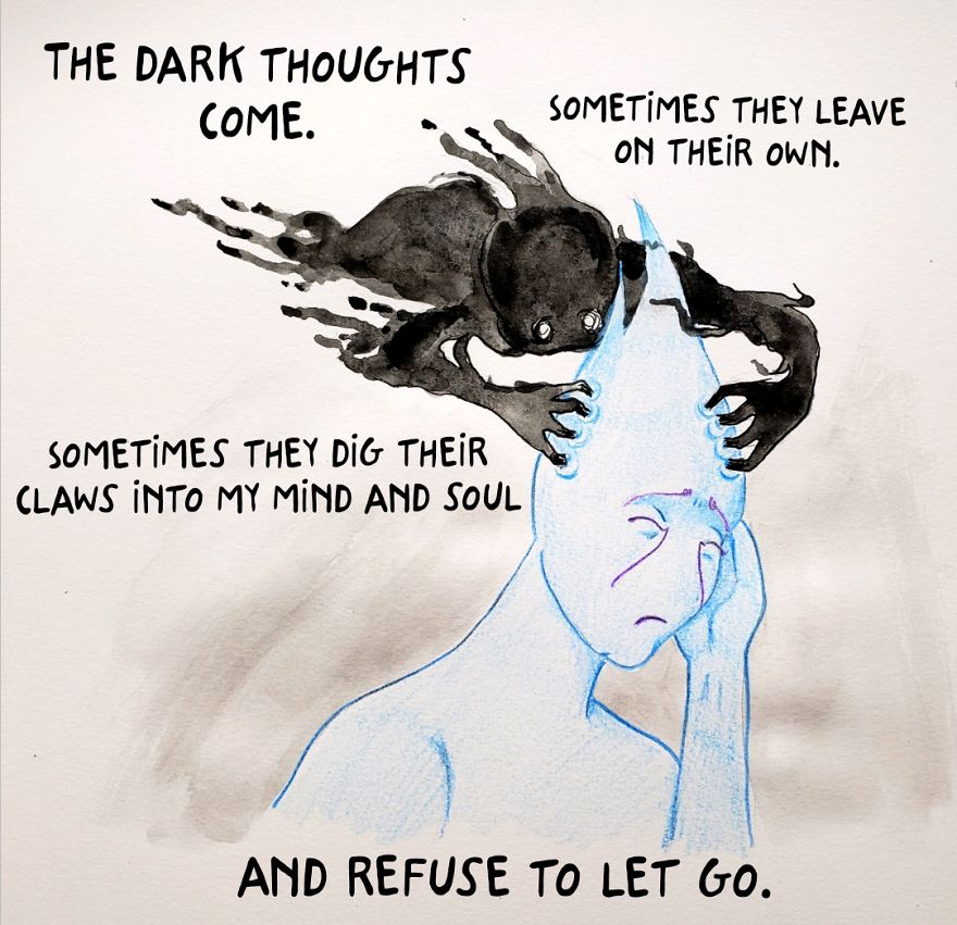 I Illustrate The Voices Of Anonymous Individuals Suffering From Depression And Anxiety