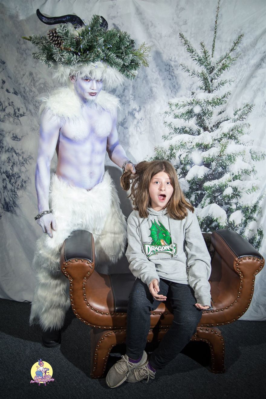 We Recreate My Krampus' Painting For An Alternative To Photoshoots With Santa