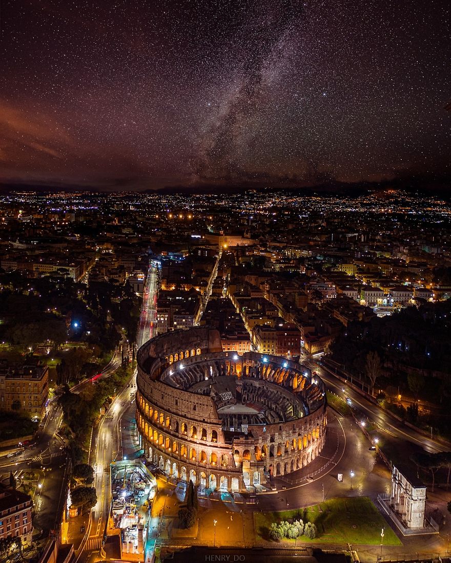 Nightscape In Rome