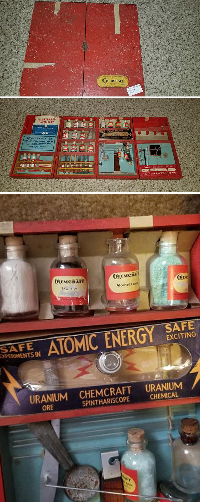 I Found This Kids Chemcraft Chemistry Set At A Flea Market In Nashville, Tennessee. People Would Lose Their Minds If Something Like This Was Released Today For Kids To Play With