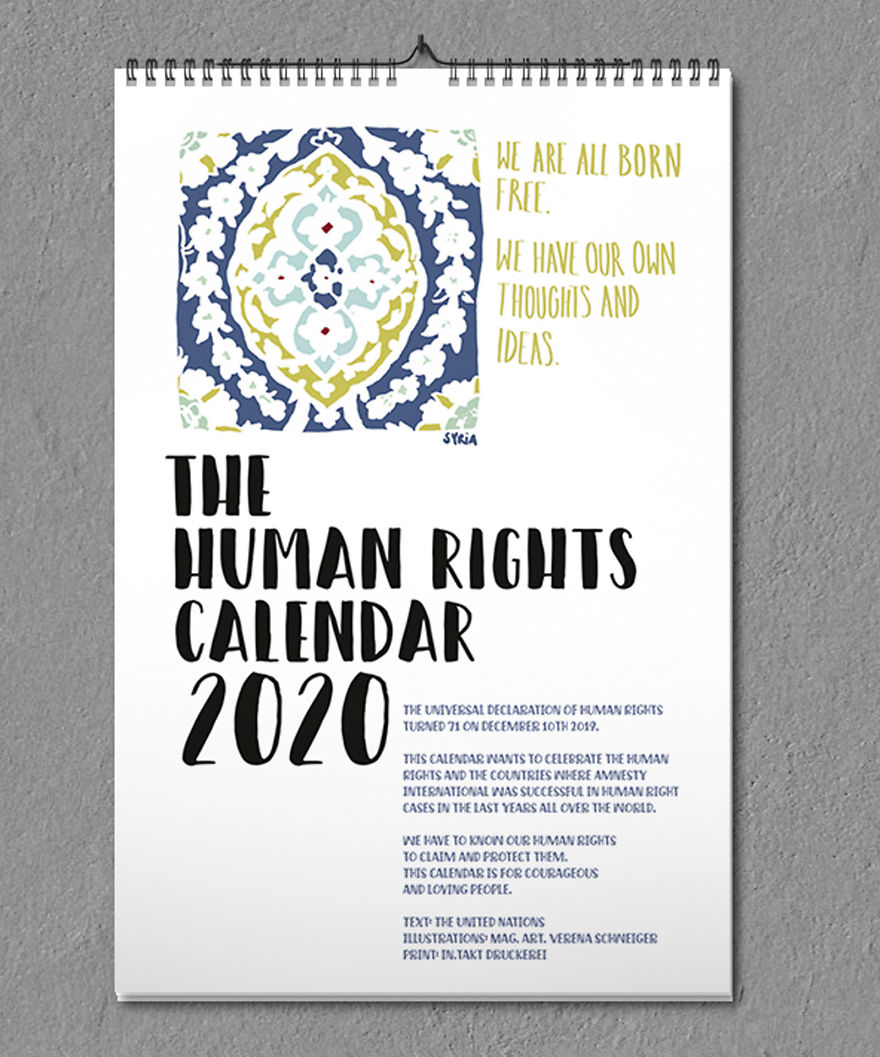 I Made A Human Rights Calendar 2020 For Courageous And Loving People