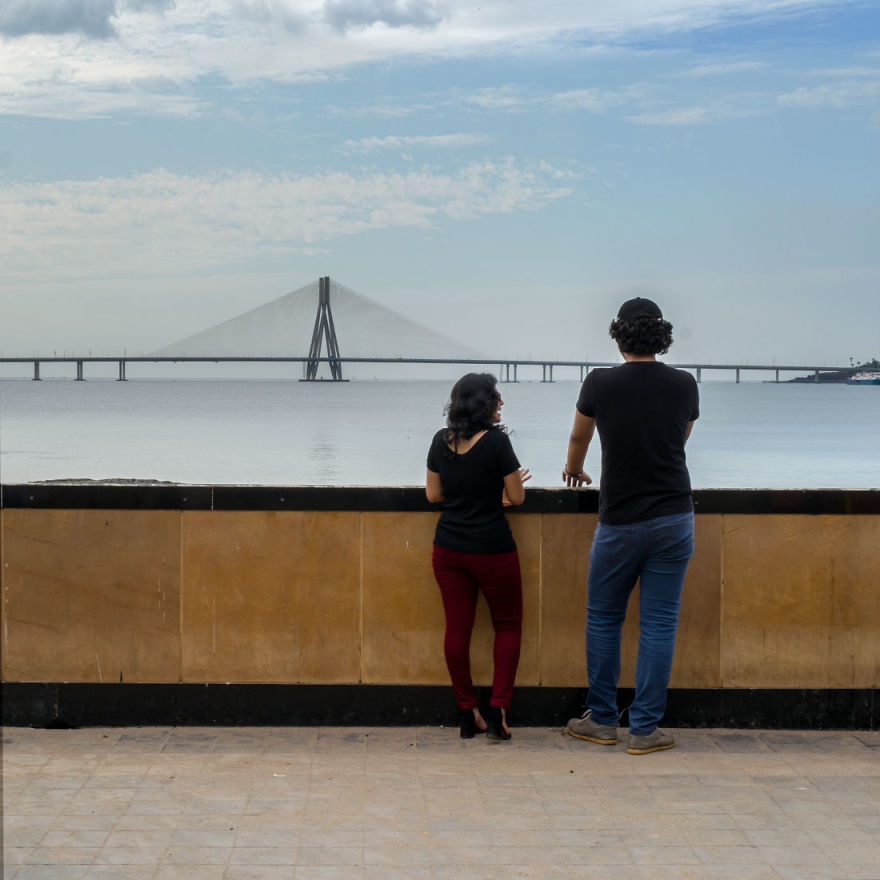Unique Perspective Photography At Bandra Worli Sea Link Bridge In Mumbai