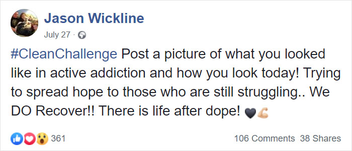 Ex-Addict Posts His Before & After Addiction Pics, Asks Others To Post Theirs As Well