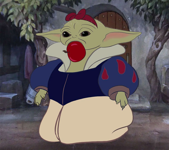 If Baby Yoda Was A Disney Princess (9 Pics By Crystal Ro)