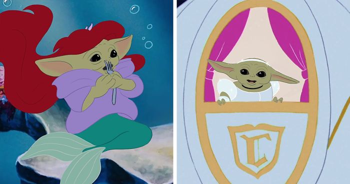 If Baby Yoda Was A Disney Princess 9 Pics By Crystal Ro Bored Panda