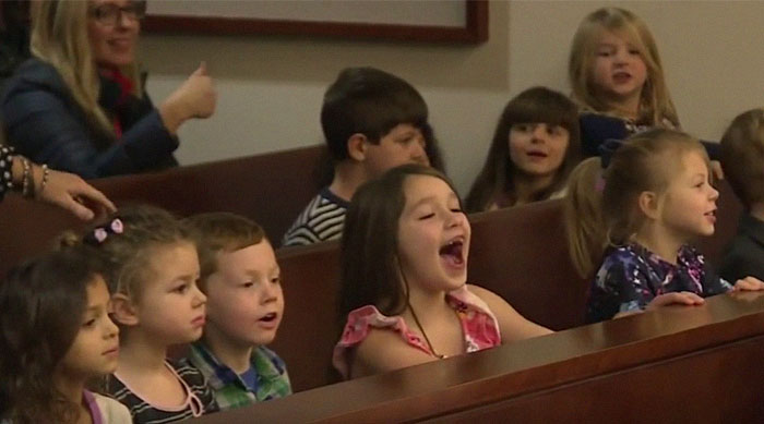 Boy Has His Whole Kindergarten Class At His Adoption Hearing And It's The Cutest Support Group Ever
