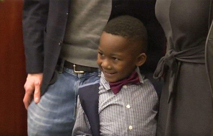 Boy Has His Whole Kindergarten Class At His Adoption Hearing And It's The Cutest Support Group Ever