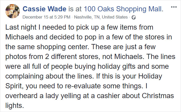 A Woman Shows What It's Like To Work In Retail During The Holidays, Asks People To Be Nicer To Employees