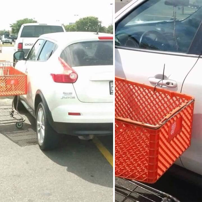 You Park In 2 Spots, I Zip Tie A Cart To Your Car