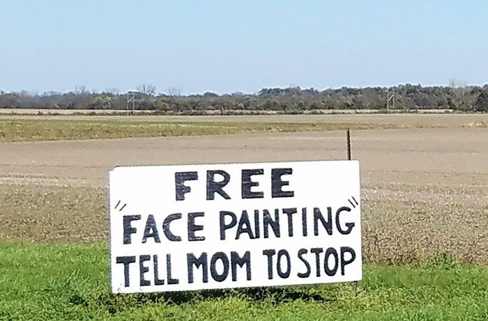 Stop Mom! Free "Face Painting"