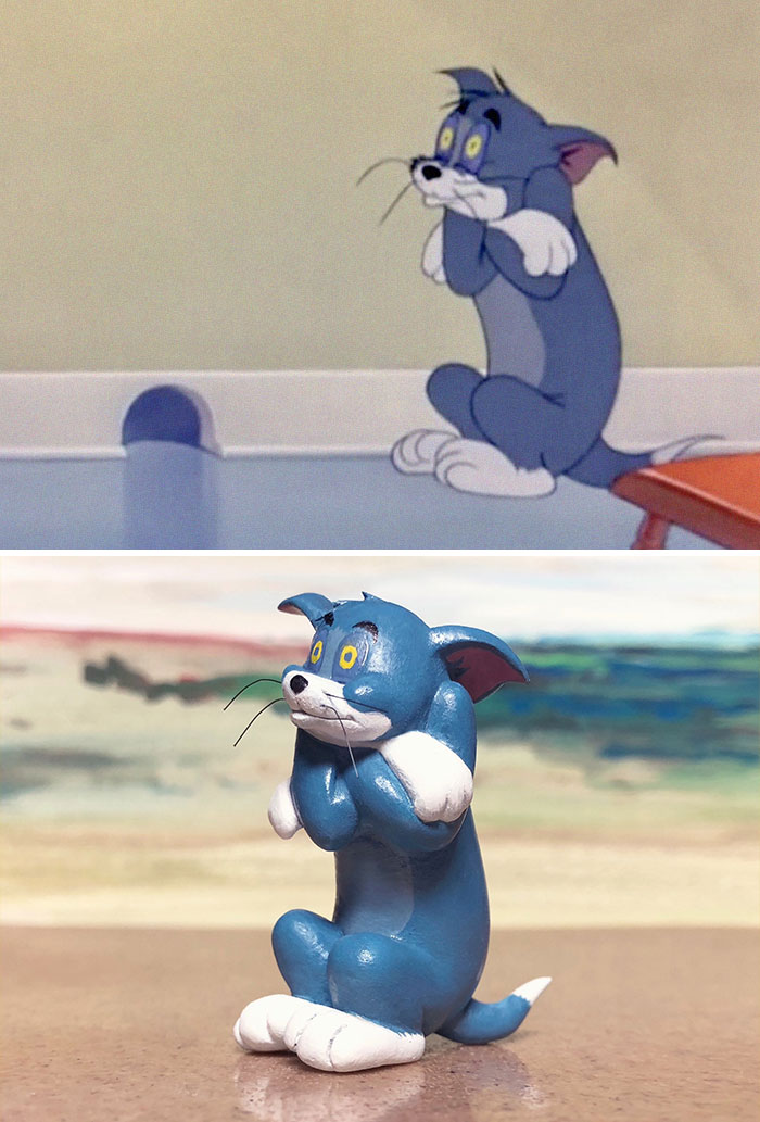 Japanese Artist Turns Tom And Jerry's Most Unfortunate Moments Into Sculptures, And The Result Is Hilarious (New Pics)