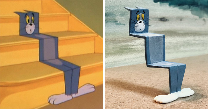 Este artista japonés convierte los momentos más desafortunados de Tom y Jerry en esculturas, y el resultado es muy gracioso