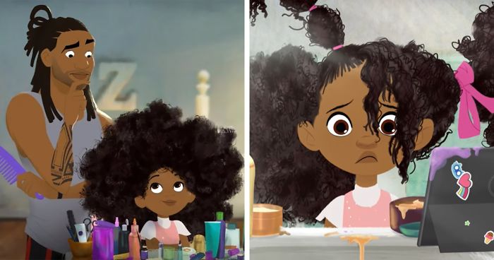 Former NFL Player Releases An Adorable Short Animation Showing  African-American Dad Learning To Style His Daughter's Hair For The First  Time | Bored Panda