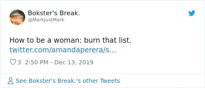 People Destroy Guy's Sexist Lists On How To Be A Man vs. How To Be A Woman
