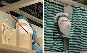 22 Times IKEA Customers Spotted Shark Plushies "Doing Human Things" At Their Stores