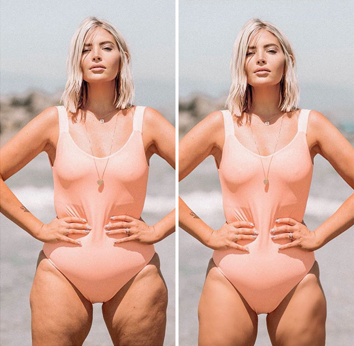 Woman Shows How Easily Photos Can Be Edited. I Think This Also Sheds Light On How Some People Will Post “Imperfect/Raw/Empowering” Photos And Those May Still Be Edited Too!