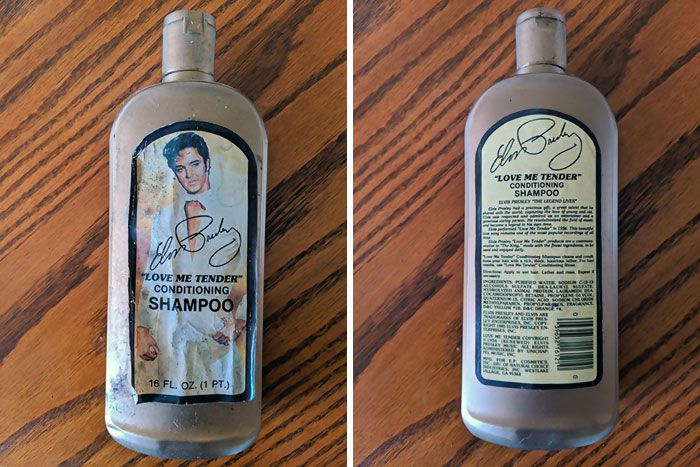 This Bottle Of Elvis Presley "Love Me Tender" Conditioning Shampoo I Found In My Attic