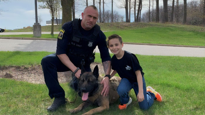 This 10 Y.O. Noticed Police K-9 Unit Without A Protective Vest, Raises 95k Dollars To Buy Them
