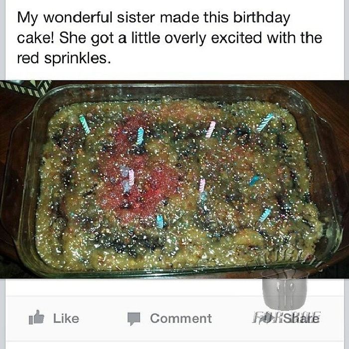 Baked Vomit And You Only Notice The Sprinkles?!! Thats Love Right There Bae