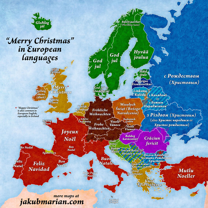 How Countries In Europe Say 'Merry Christmas'