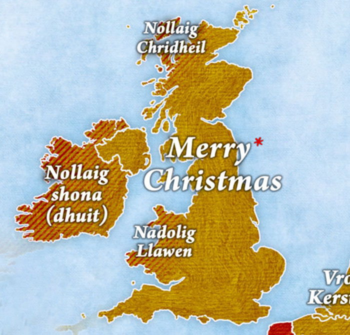Cómo se dice "Feliz Navidad" en los países de Europa