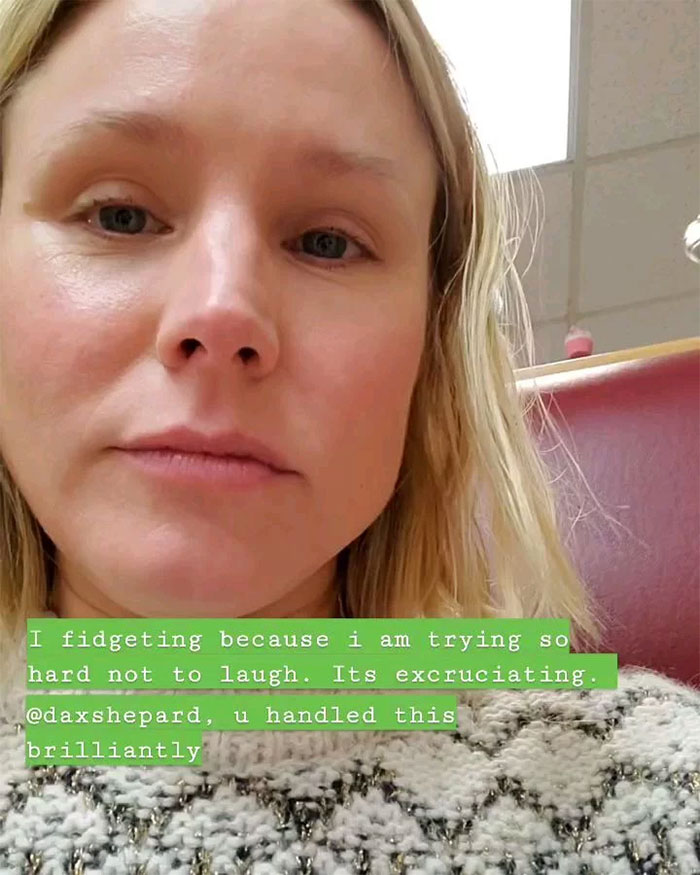 Kristen Bell Can't Contain Herself While Her Husband Explains To Their Daughter What 'The Middle Finger' Means