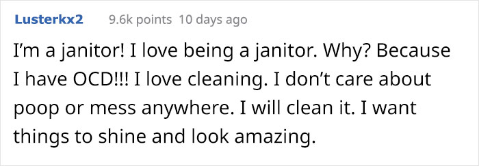 People Who Actually Like Their Jobs Are Asked What They Do, A Janitor Responds With A Surprisingly Wholesome Story