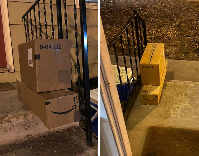 Sick & Tired Of Porch Pirates Taking Her Amazon Packages, This Woman Bamboozles Them Into Taking Her Garbage Instead