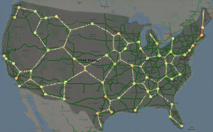 Scientists Used Slime Mold To Create The Most Efficient Traffic Map For The United States