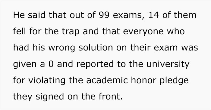 Professor Adds A Fake Question In His Exam To Catch Cheaters & Catches 14 Students Red Handed