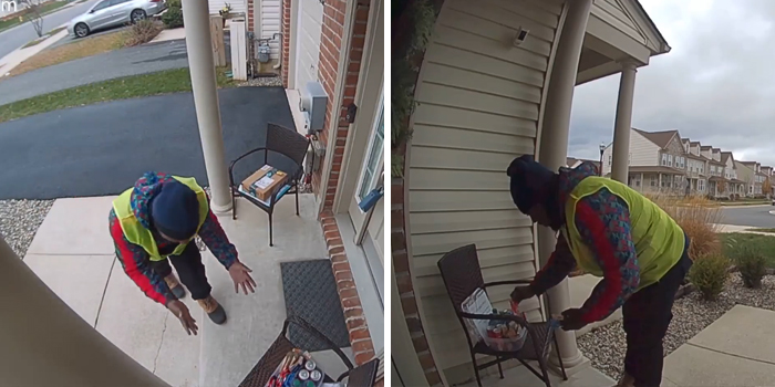 Homeowner Leaves Snacks For Amazon Delivery Guy And His Reaction Is Too Pure