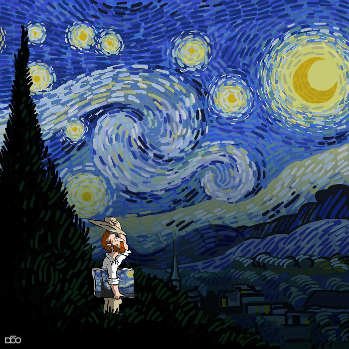 I Recreate The Life Of My Favorite Artist, Vincent Van Gogh, In His Own Art Style (30 Pics)