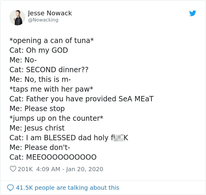 Guy Shares His Cat's Funny Reaction To Him Opening A Can Thinking It's Tuna, Gets A Fan Comic Strip