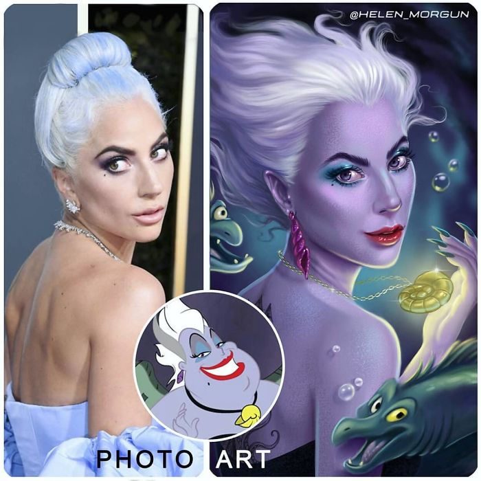 Lady Gaga As Ursula From Little Mermaid