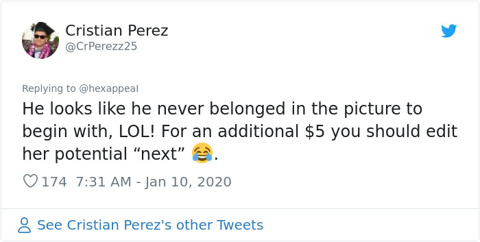 Woman On Twitter Is Asking For $10 To Edit Out Your Ex From Photos And People Post The Results