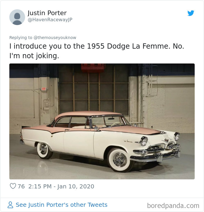 Os presento el Dodge La Femme de 1955. No es broma
