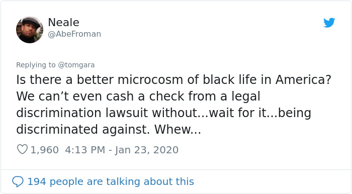 Black Man Goes To Deposit A Racial Discrimination Settlement Check, Faces Racism Again And Sues The Bank