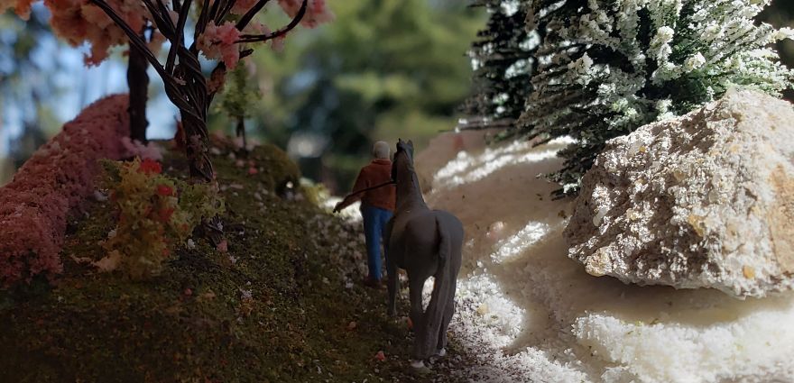 I Created A Ho Scale Scene With Spring And Winter
